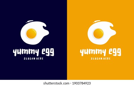 Fresh Fried Egg Logo template designs, Yummy egg logo vector illustration