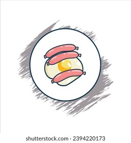 Fresh fried egg vector illustration