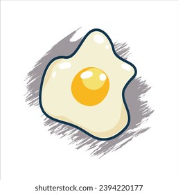 Fresh fried egg vector illustration