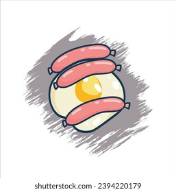 Fresh fried egg vector illustration