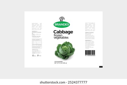  Fresh Frozen Cabbage Packaging Design - EPS