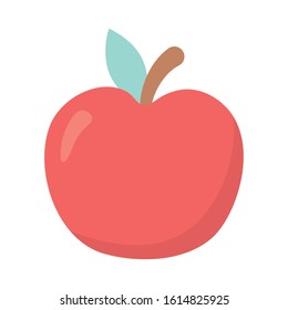 fresh fruit apple on white background vector illustration