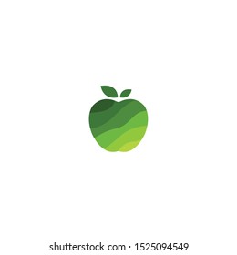 Fresh Fruit. Apple Vector Illustration for designing poster, banner, logo, icon.