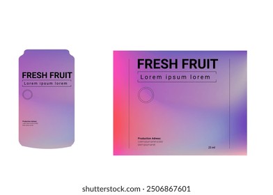 fresh fruit beverage packaging template mockup
