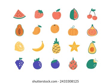 Elemento de estilo de dibujos animados de fruta fresca