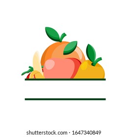 fresh fruit cartoon vector design