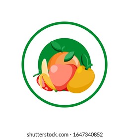 fresh fruit cartoon vector design