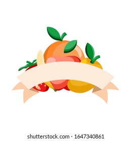 fresh fruit cartoon vector design