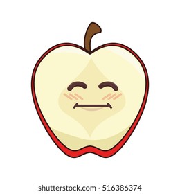 fresh fruit character isolated icon