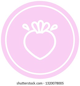 símbolo circular de fruta fresca