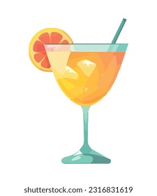 Fresh fruit cocktails for summer celebration fun icon isolated