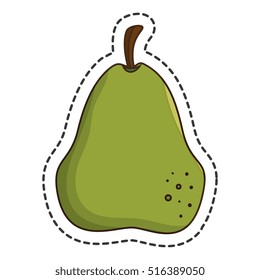 fresh fruit cut line isolated icon