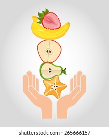 fresh fruit design, vector illustration eps10 graphic 