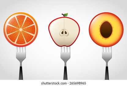 fresh fruit design, vector illustration eps10 graphic 