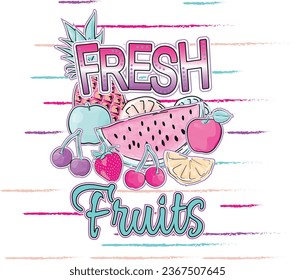 fresh fruit graphic tees for girl design