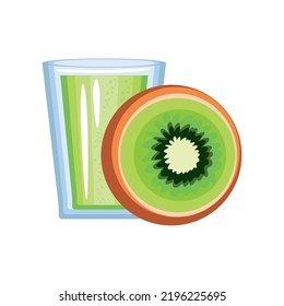 fresh fruit juice cartoon icon isolated
