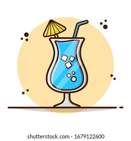 Frisches Fruchtsaft-Getränk. Illustration zur Vektorillustration von Frischgetränken. Set Früchte, Saft, Vitamin, Glas, Saft, Kälte und Flüssigkeit. Flach Cartoon Style geeignet für Aufkleber, Tapete, Icon, etc.