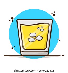 Fresh Fruit Juice Drink. Fresh Drink Juice  Vector Illustration. Set fruit, juice, vitamin, glass, juice, cold, and liquid. Flat Cartoon Style Suitable for Sticker, Wallpaper, Icon, etc.