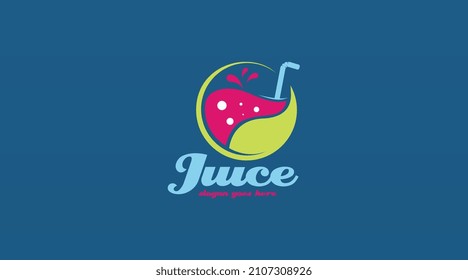 Fresh Fruit Juice Logo Design Concept Vector