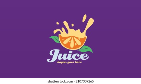 Fresh Fruit Juice Logo Design Concept Vector