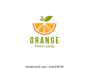 Plantilla de diseño del logotipo de zumo de fruta fresca. Diseño del logo de la barra de jugo de naranja. 