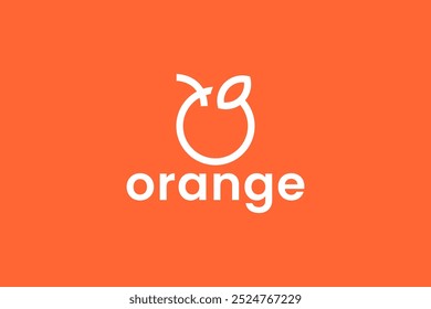 Plantilla de diseño de logotipo de jugo de fruta fresca. Diseño de logotipo de barra de jugo de naranja.