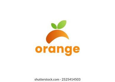 Fresh fruit juice logo design template. Orang juice bar logo design.