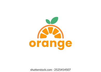 Fresh fruit juice logo design template. Orang juice bar logo design.
