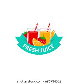 Fresh Fruit Juice Logo Design Vector Stock Vector (Royalty Free) 696927760