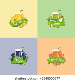 Fresh Fruit Juice Vector Art, Icons, and Graphics
