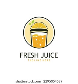 Fresh Fruit Juice Vector Design. Fresh Drink Simple Logo Template.
