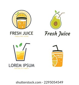 Fresh Fruit Juice Vector Design. Fresh Drink Simple Logo Template.