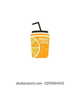 Fresh Fruit Juice Vector Design. Fresh Drink Simple Logo Template.