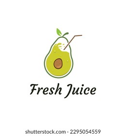 Fresh Fruit Juice Vector Design. Fresh Drink Simple Logo Template.