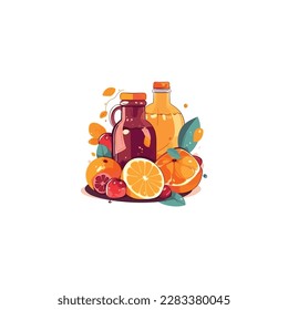 fresh fruit juice water logo