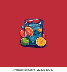 fresh fruit juice water logo