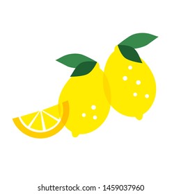 Fresh fruit lemon. Vector illustration lemon image.