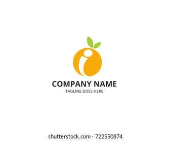 Fresh Fruit Letter i Logo