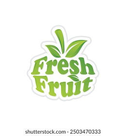 Fresh Fruit letter text effect typography template design. Vector illustration