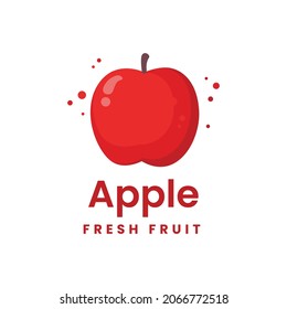 Fresh fruit logo apple isolated on a white background. Eps 10