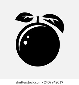 Fresh fruit logo concept black and white