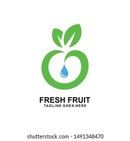 Fresh fruit logo concept. Fruit logo vector