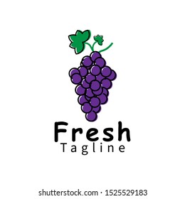fresh fruit logo design, suitable for retail food store business seller fruit vegetable