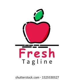 fresh fruit logo design, suitable for retail food store business seller fruit vegetable