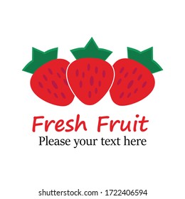 fresh fruit logo design template illustration.