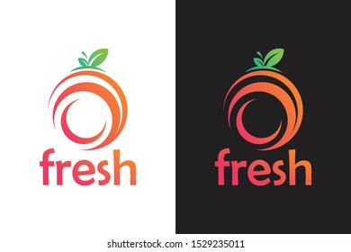 fresh fruit logo icon vector isolated