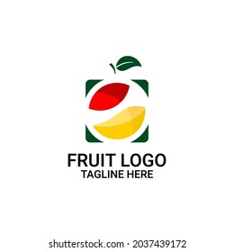 fresh fruit logo illustration vector