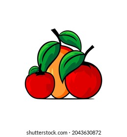fresh fruit logo illustration vector