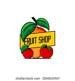 fresh fruit logo illustration vector
