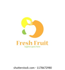 Fresh Fruit Logo Template Design